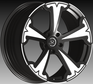 5-Spoke Black with Red Face 1 kos kovanih koles po meri 18 19 20 21 in 22 palcev za Teslo