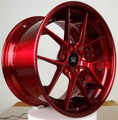 Candy Red 5-Y spoke 2-PC kovana platišča z logotipom po meri
